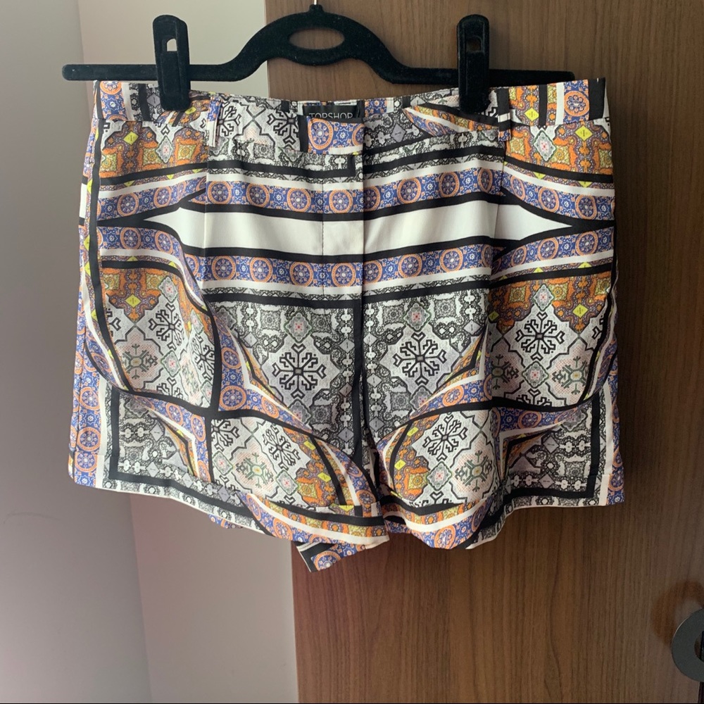 Topshop dressy scarf print shorts